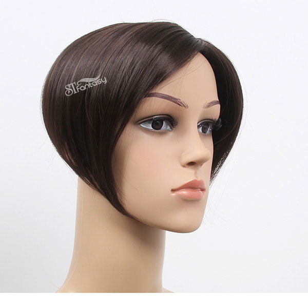 Guangzhou toupee factory wholesale short straight synthetic hair toupee