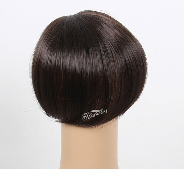 Guangzhou toupee factory wholesale short straight synthetic hair toupee