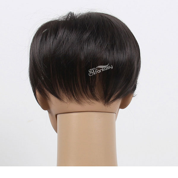 ST popular style synthetic hair toupee black color for man or women