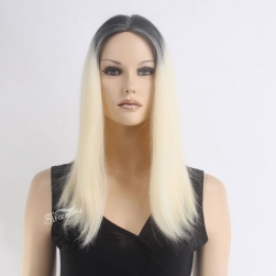 Ivanka Trump same hair wigs style ombre two tone color straight synthetic wigs for fashion women