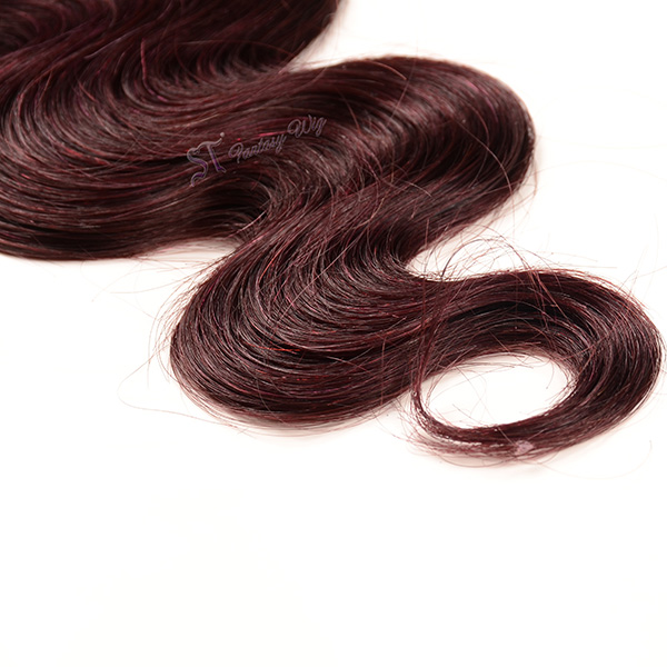 ST high quality 8a burgundy body wave brazilian remy human hair weft wholesale