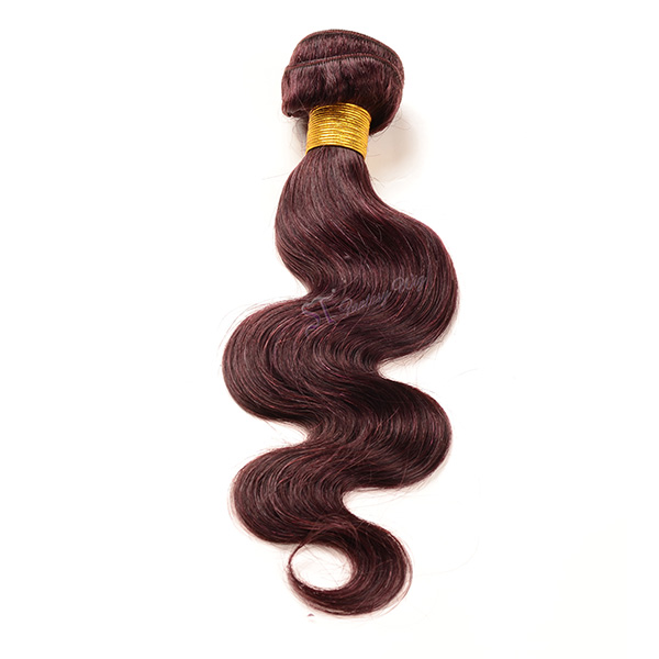 ST high quality 8a burgundy body wave brazilian remy human hair weft wholesale