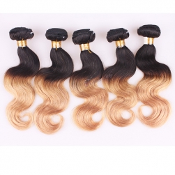 Guangzhou hair factory wholesale body wave ombre Brazilian human hair extension