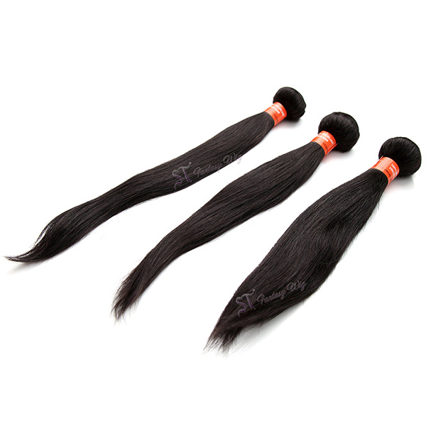 China wholesale differen length virgin brazilian straight human hair weft