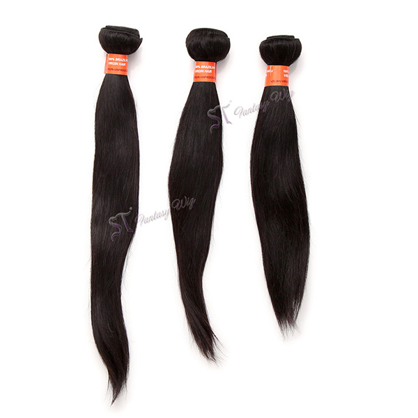 China wholesale differen length virgin brazilian straight human hair weft