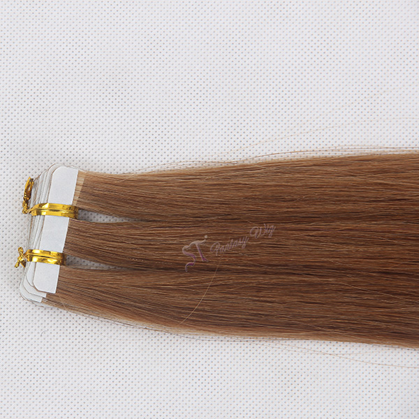 Guangzhou hair factory wholesale 18 to 28 inch 7a russian hair tape hair extensions