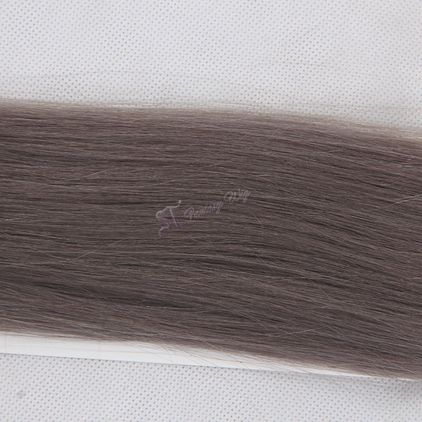 Adhesive Double Sided Russian Hair Grey Tape In Hair Extensions Remy Human Hair