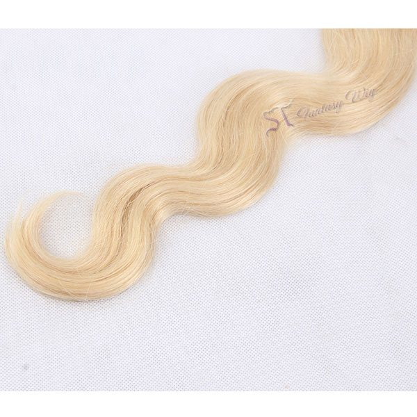 ST 8A virgin european hair 20 inch 100% human hair extension blonde wave