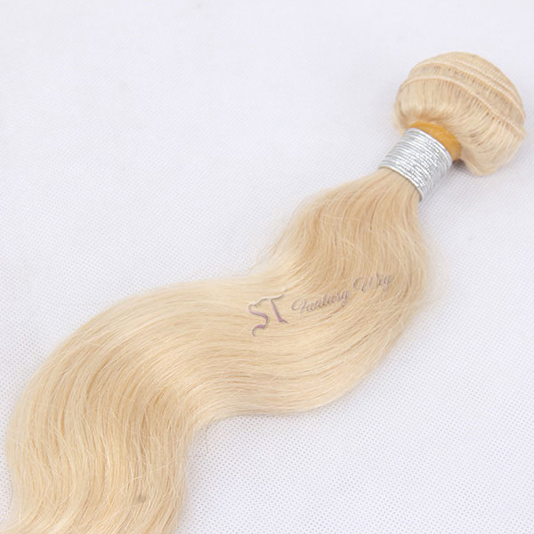 ST 8A virgin european hair 20 inch 100% human hair extension blonde wave