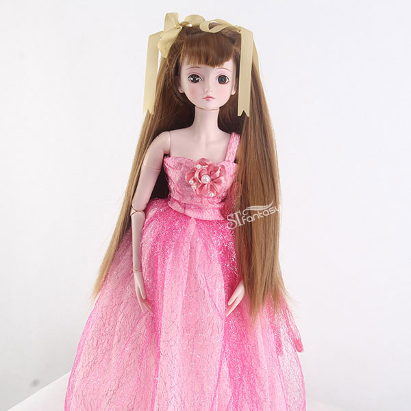 Cut bjd sd doll wigs long brown real Japanese doll wigs synthetic hair