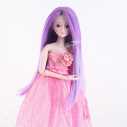 Japanese BJD doll wigs wholesale straight purple wig for dolls