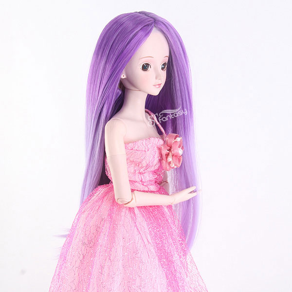 Japanese BJD doll wigs wholesale straight purple wig for dolls