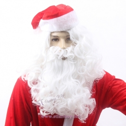 White Santa Claus wigs for Christmas party