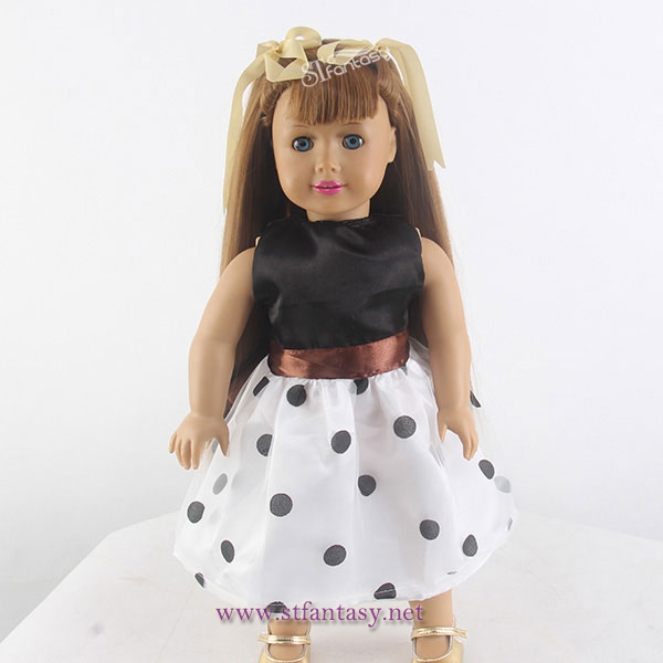 Narural color brown doll wig not easy to knot 18 inch american girl doll wig