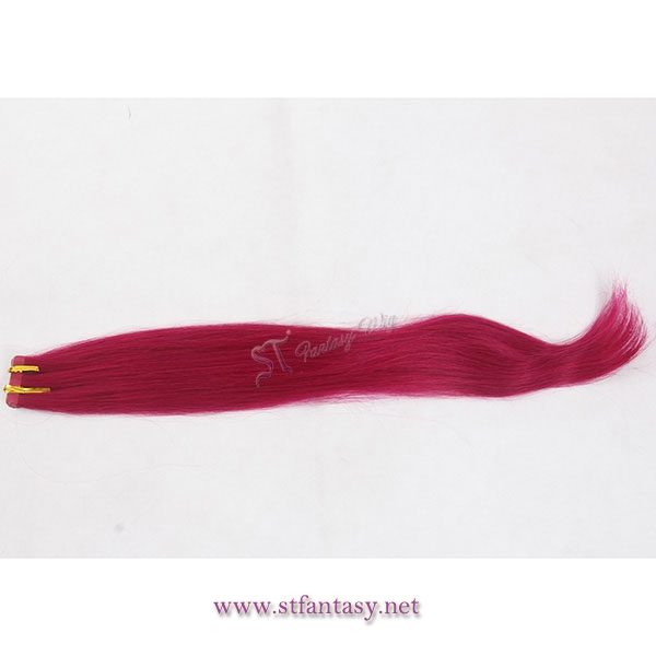 Wholesale trendy color rose red double sided adhesive tape human hair extension