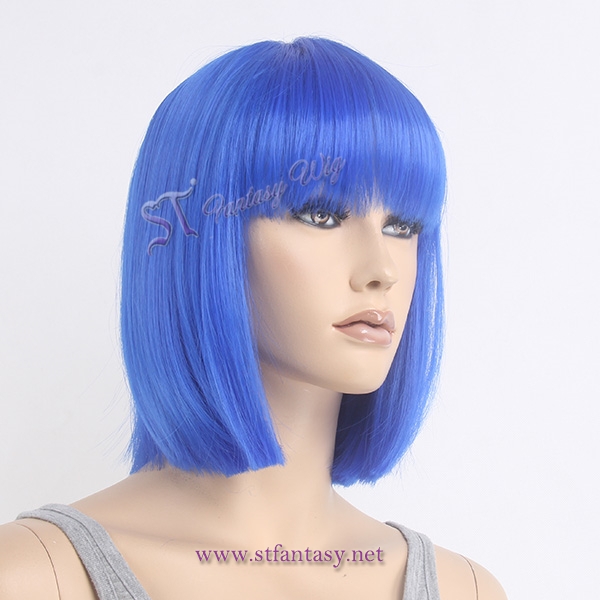 Lady gaga wig short blue japanese synthetic hair wig for party