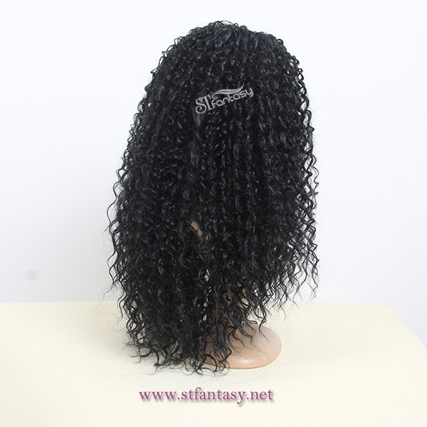 Guangzhou 2016 best selling synthetic hair kinky curly long afro wig for black women