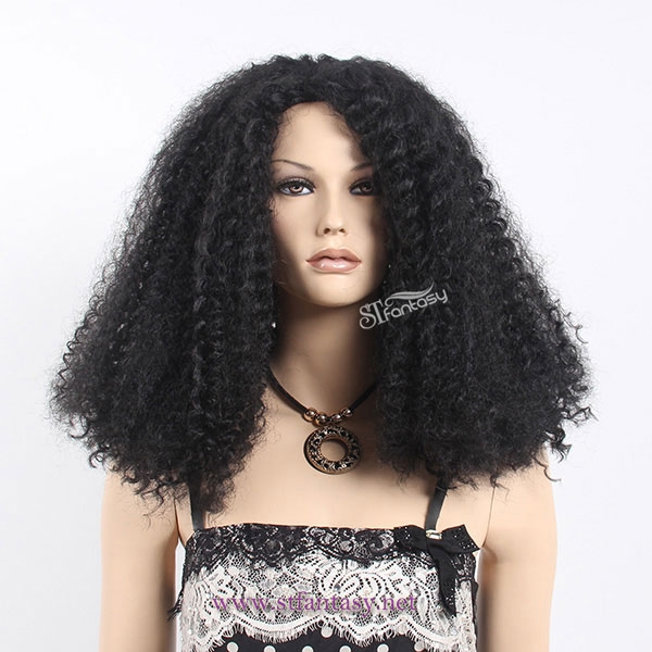 Guangzhou wholesale fluffy synthetic hair afro wig