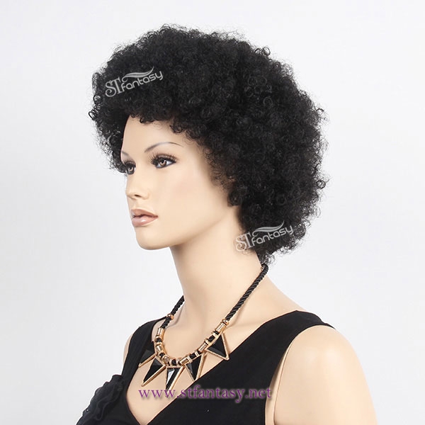 Guangzhou 2017 new coming short style afro wig for women with synthetic fiber