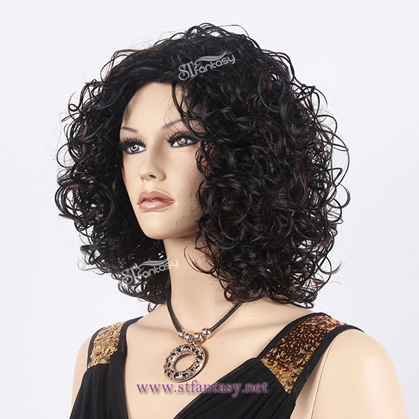 Factory wholesale trending style synthetic hair wig for african american women