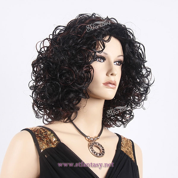 Factory wholesale trending style synthetic hair wig for african american women