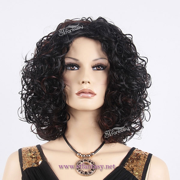 Factory wholesale trending style synthetic hair wig for african american women