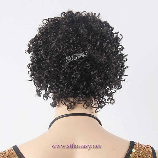 Factory wholesale synthetic hair short curly wig for black women