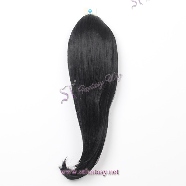 Low price many colors hairpiece black women synthetic clip in ponytails