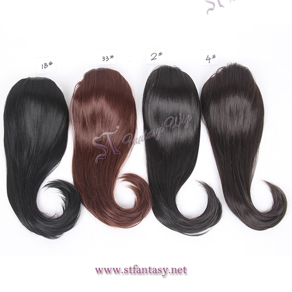 Low price many colors hairpiece black women synthetic clip in ponytails