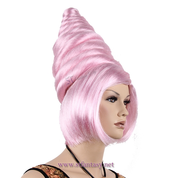 Brazil carnival crazy color wig pink beehive wig for party china synthetic wig factory wholesale