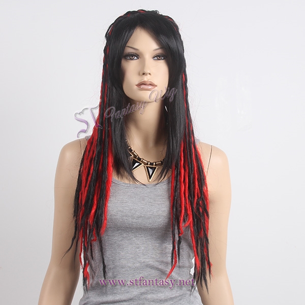 Wigs China long dreadlocks multi color handmade wig for african women