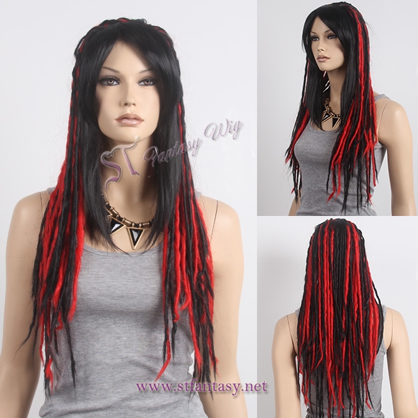 Wigs China long dreadlocks multi color handmade wig for african women