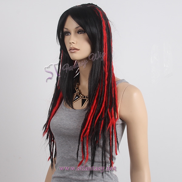 Wigs China long dreadlocks multi color handmade wig for african women