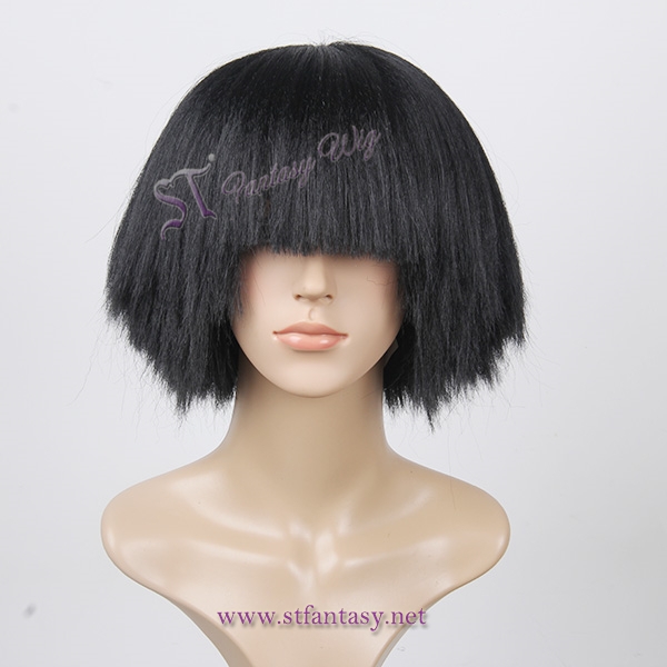 China Wigs Supplier Wholesale 11.5” Fluffy Extra Short Japanese Synthetic Hair Wig For Female Mannequin