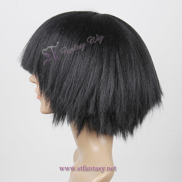 China Wigs Supplier Wholesale 11.5” Fluffy Extra Short Japanese Synthetic Hair Wig For Female Mannequin