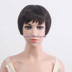 China Wholesale Wig Suppliers High Quality 11” Natural Brown Short Bob Kid Synthetic Hair Wigs