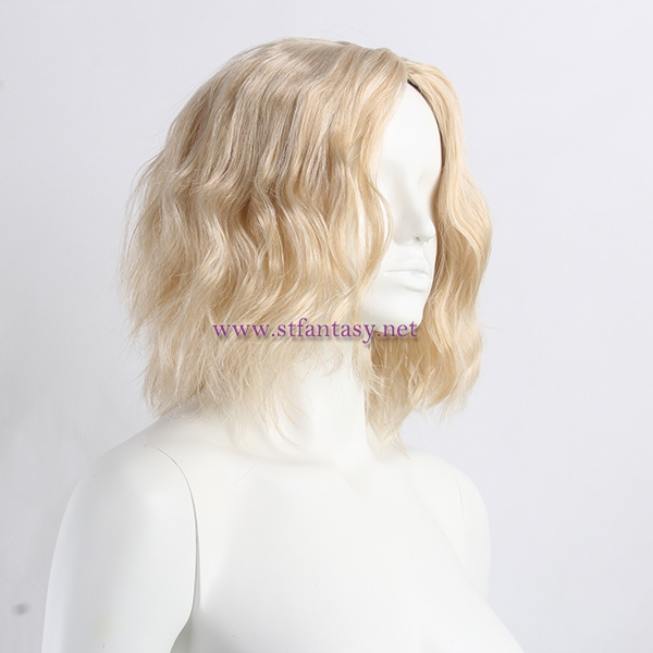 Wig Supplier In China Short Curly Bob Middle Part Yaki Blonde 2525 Fluffy Sexy Heat Resistant Synthetic Hair White Mannequin Wig Stand