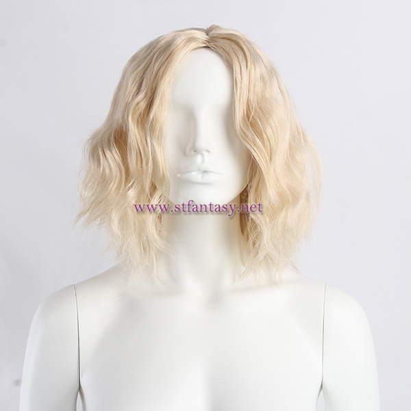 Wig Supplier In China Short Curly Bob Middle Part Yaki Blonde 2525 Fluffy Sexy Heat Resistant Synthetic Hair White Mannequin Wig Stand