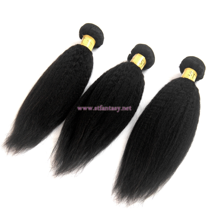 Fantasywig 8-30inch Kinky Straight 100% Peruvian Human Hair Extension Of Black Women