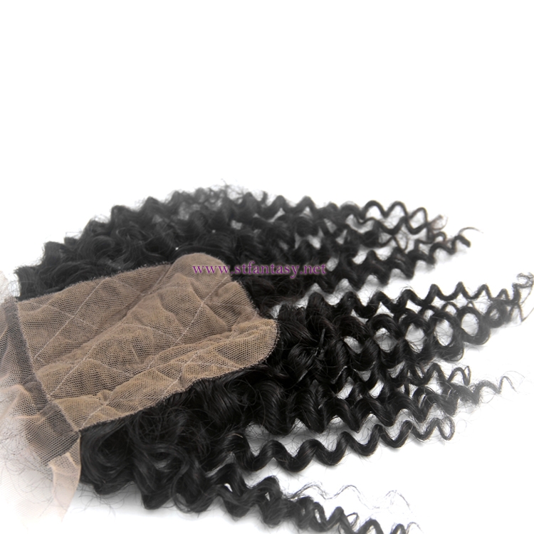 Top quality remy hair 4"X4" 3 part closure with factory wholesale price