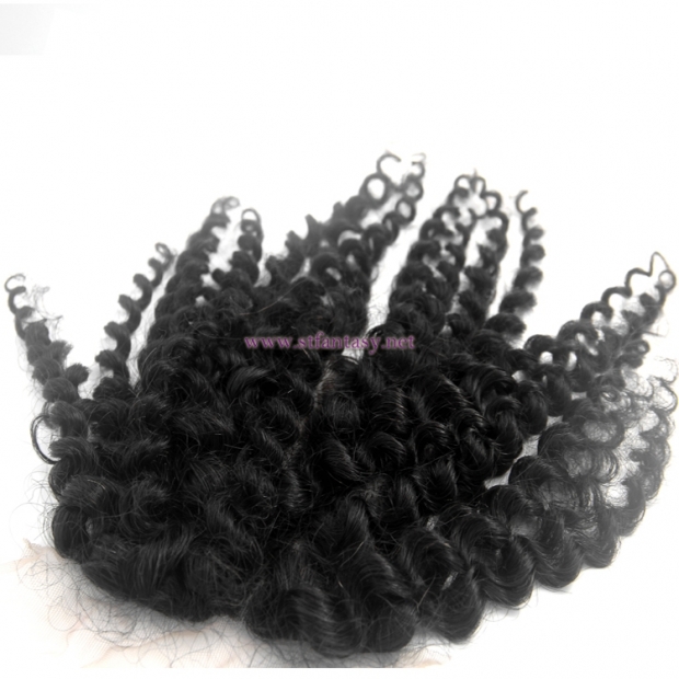 Top quality remy hair 4"X4" 3 part closure with factory wholesale price