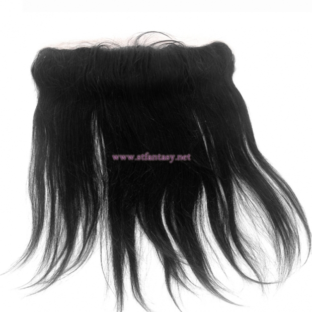 Women Hair Toupee Silky Straight 100 Percent Indian Human Hair 13*4 Swiss Quality Lace Closure In Natural Black Color