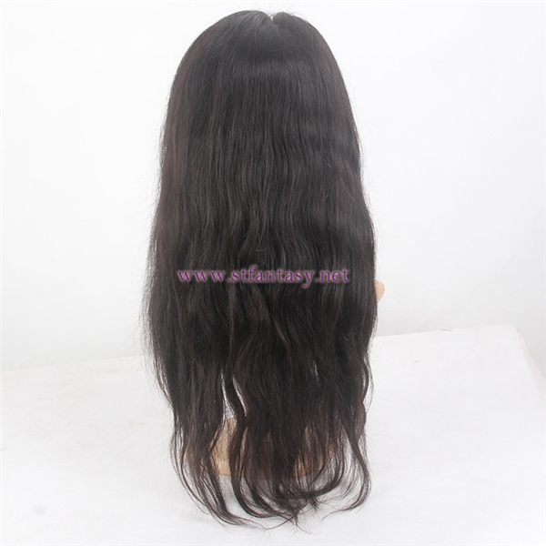 Natural Color Long Straight 100% Brazilian Remy Virgin Human Hair 360 Lace Frontal Wig