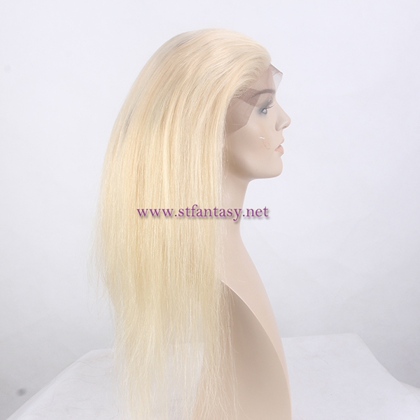 Hot Sale Hair Product 24inch 360 Lace Frontal With European Human Hair 613 Blonde Color For White Women