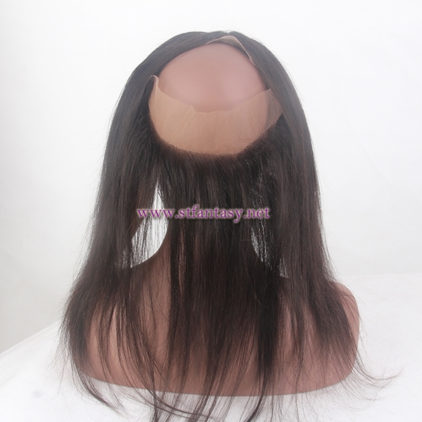Newest Hair Product Natural Color 1b 100% Indian Human Hair Top Quality Human Hair 360 Lace Frontal For Black Women