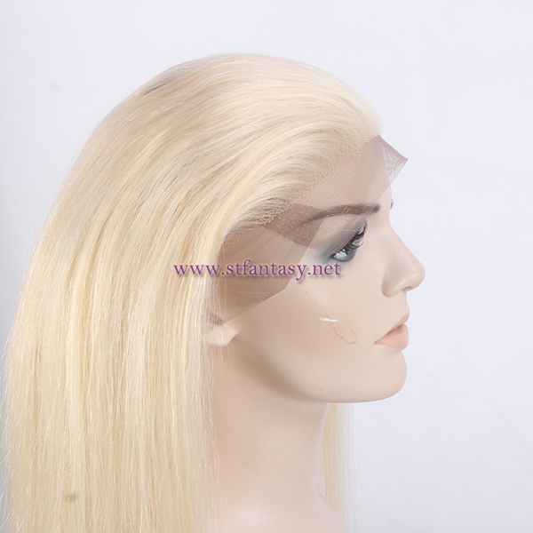 Hot Sale Hair Product 24inch 360 Lace Frontal With European Human Hair 613 Blonde Color For White Women