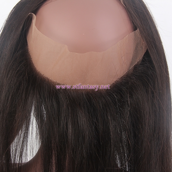 Newest Hair Product Natural Color 1b 100% Indian Human Hair Top Quality Human Hair 360 Lace Frontal For Black Women