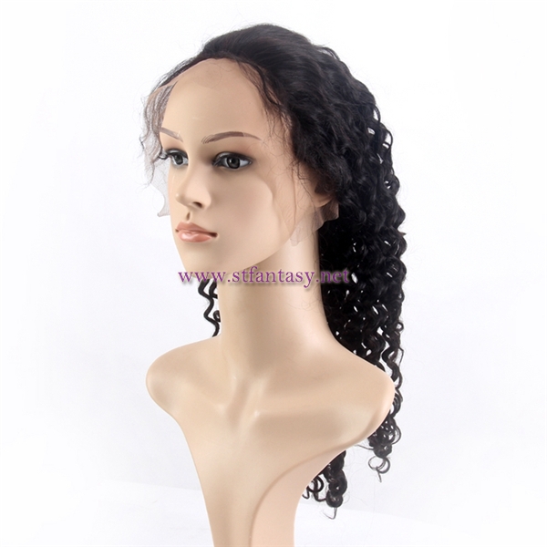 China hair wig vendor wholesale deep wave brazilian hair lace front wig with baby hair