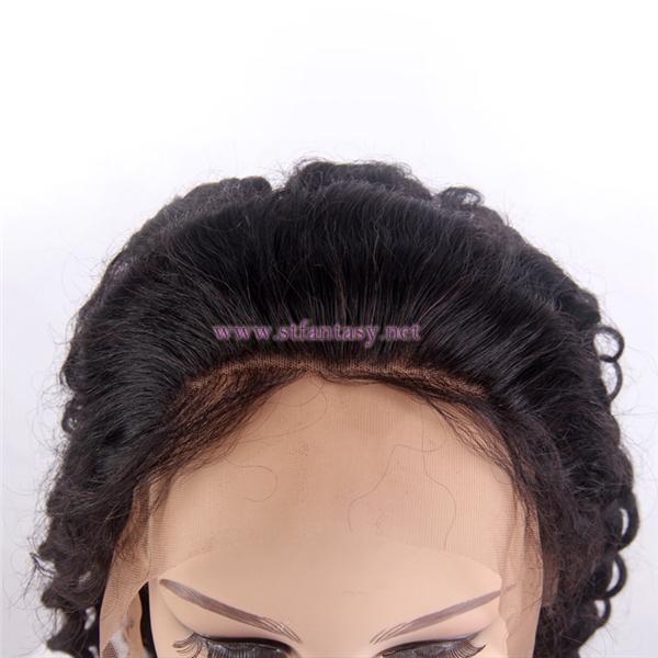 China hair wig vendor wholesale deep wave brazilian hair lace front wig with baby hair