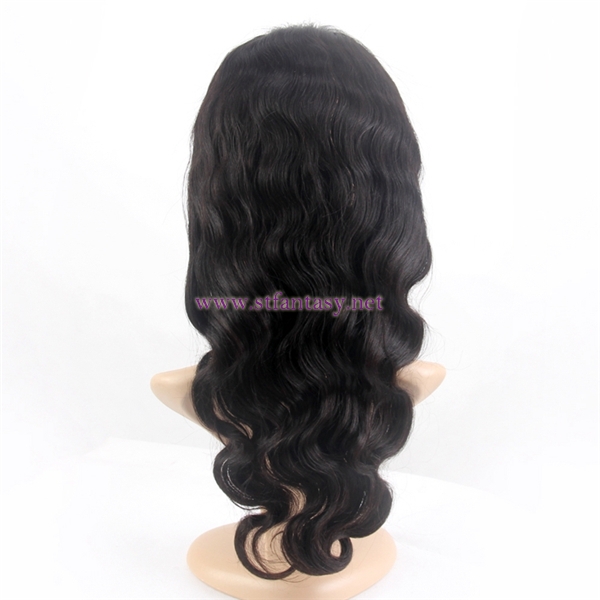 ST wholesale 20 inch body wave human hair lace front wig for black women